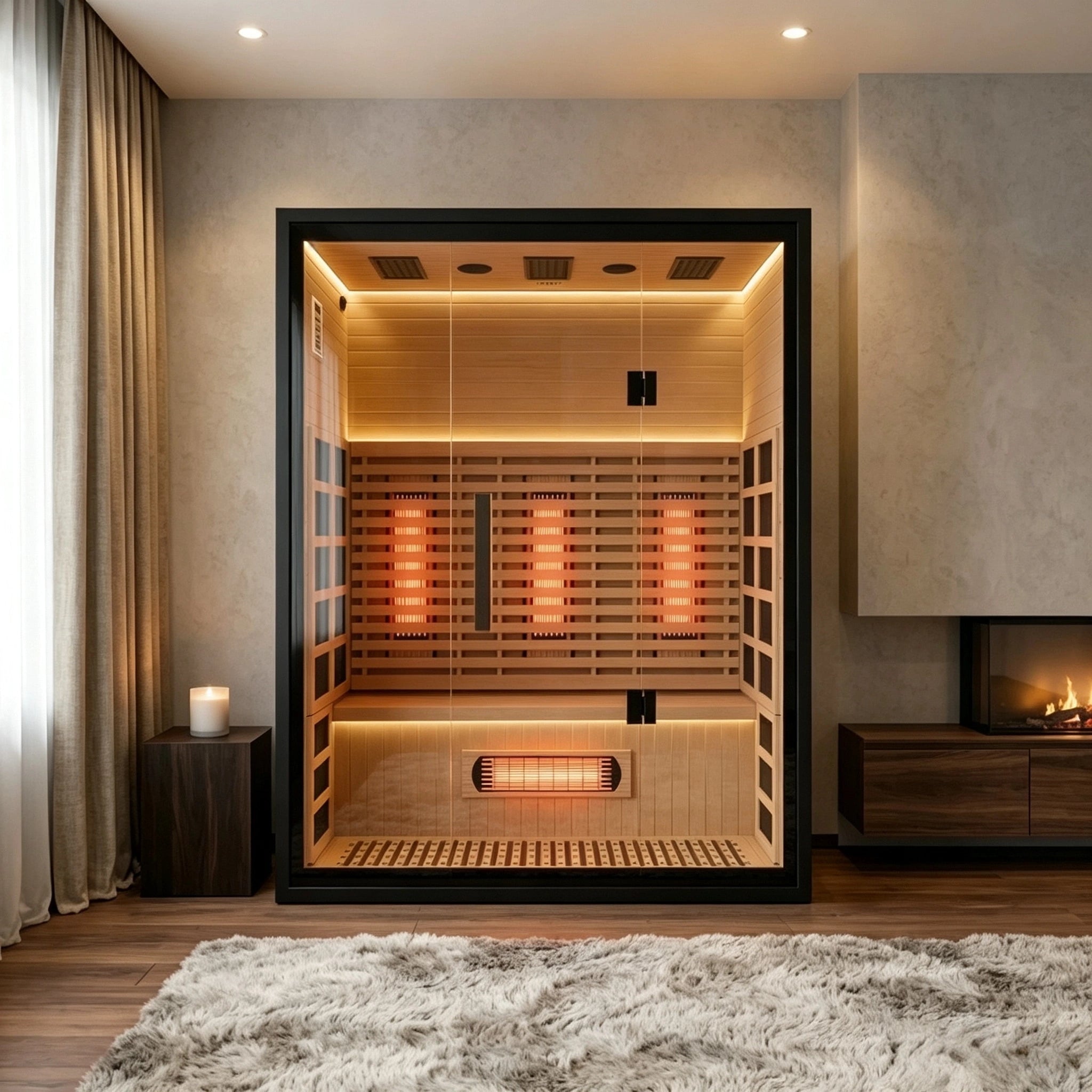 Brightenwells™ 3-Person Full-Spectrum Quartz Sauna