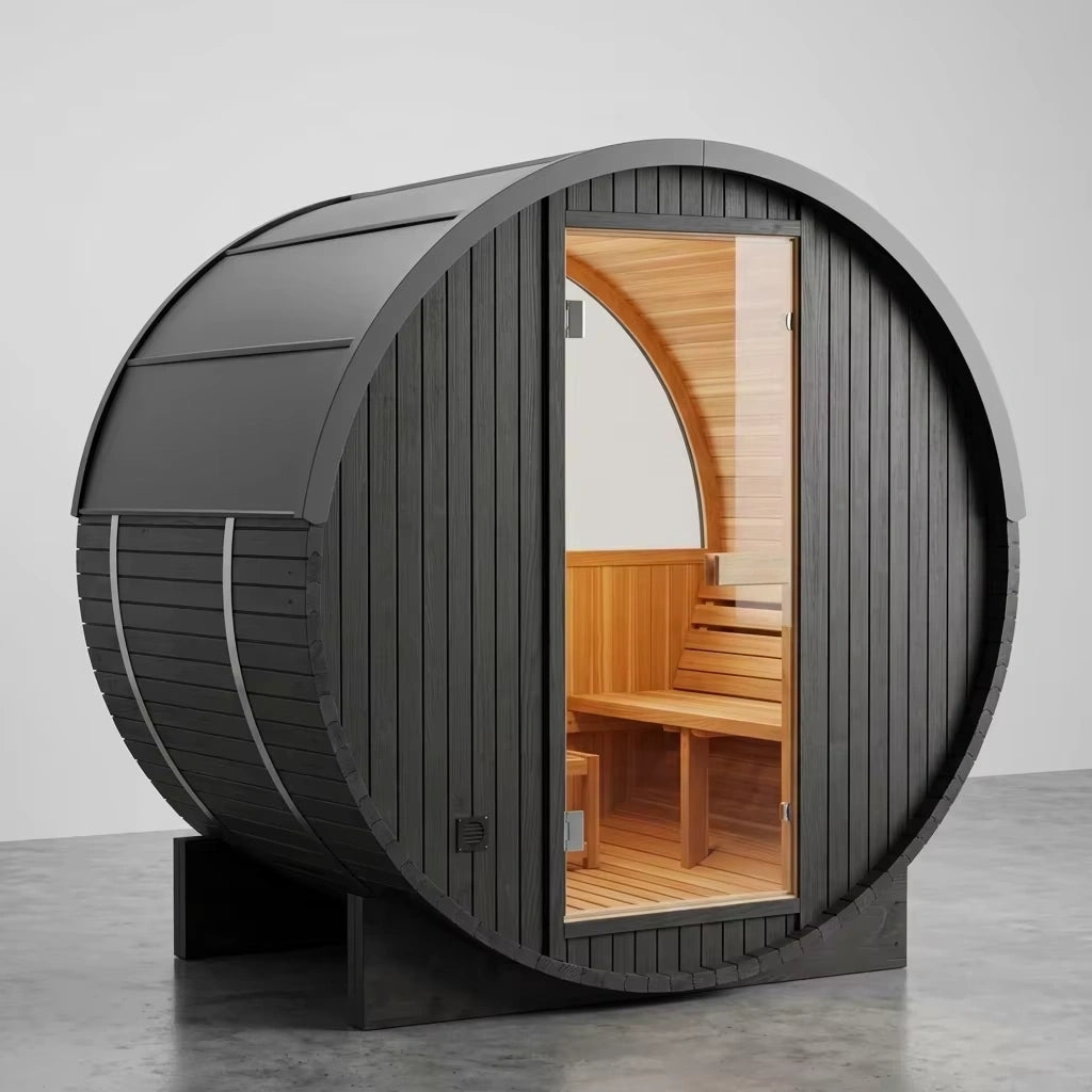 Brightenwells™ Outdoor Sauna Black