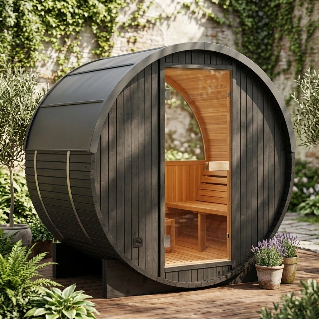 Brightenwells™ Outdoor Sauna Black