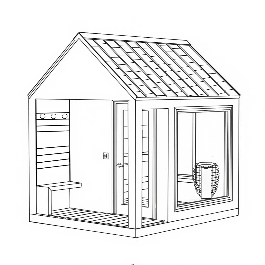 Brightenwells™ Outdoor Sauna Vitali