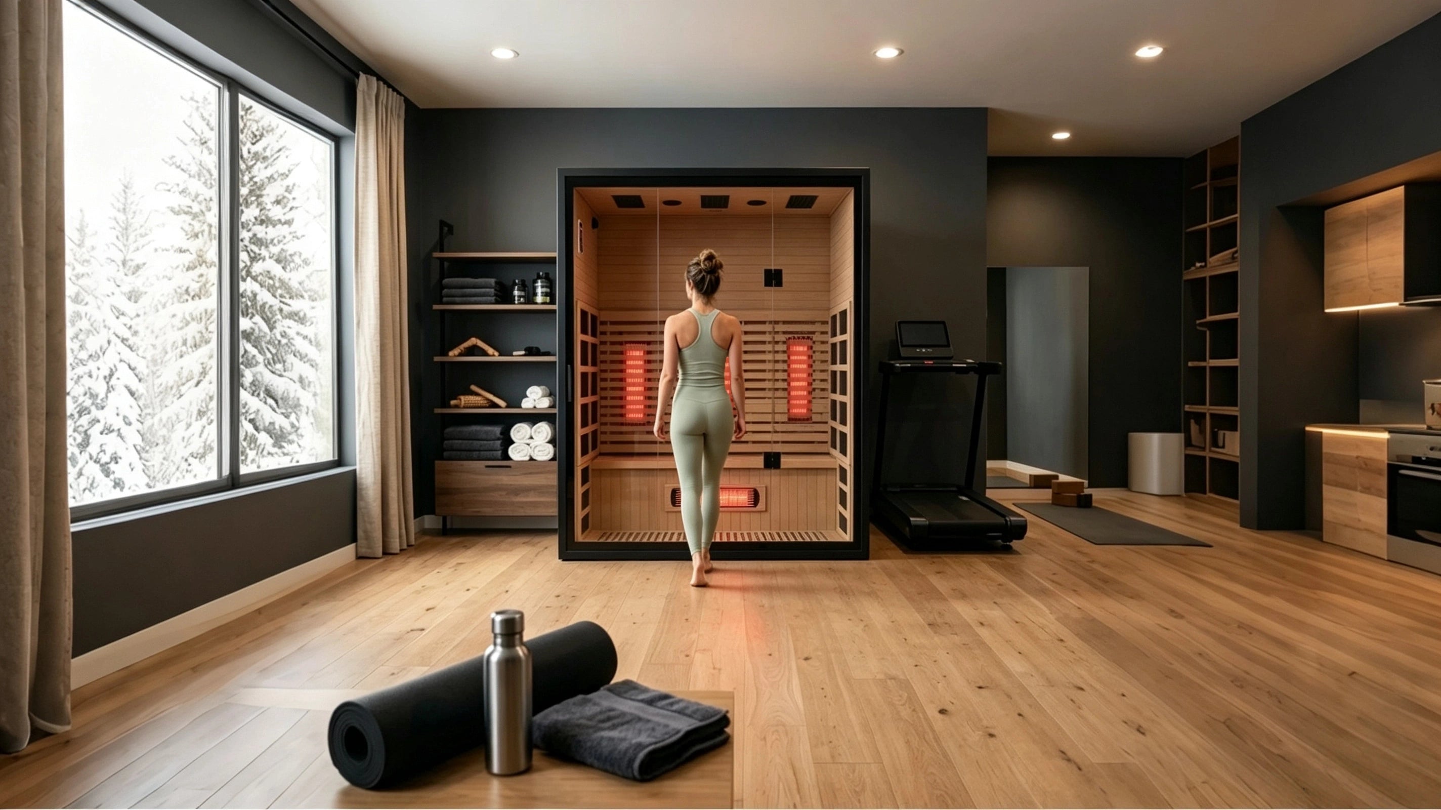Brightenwells™ 3-Person Full-Spectrum Quartz Sauna