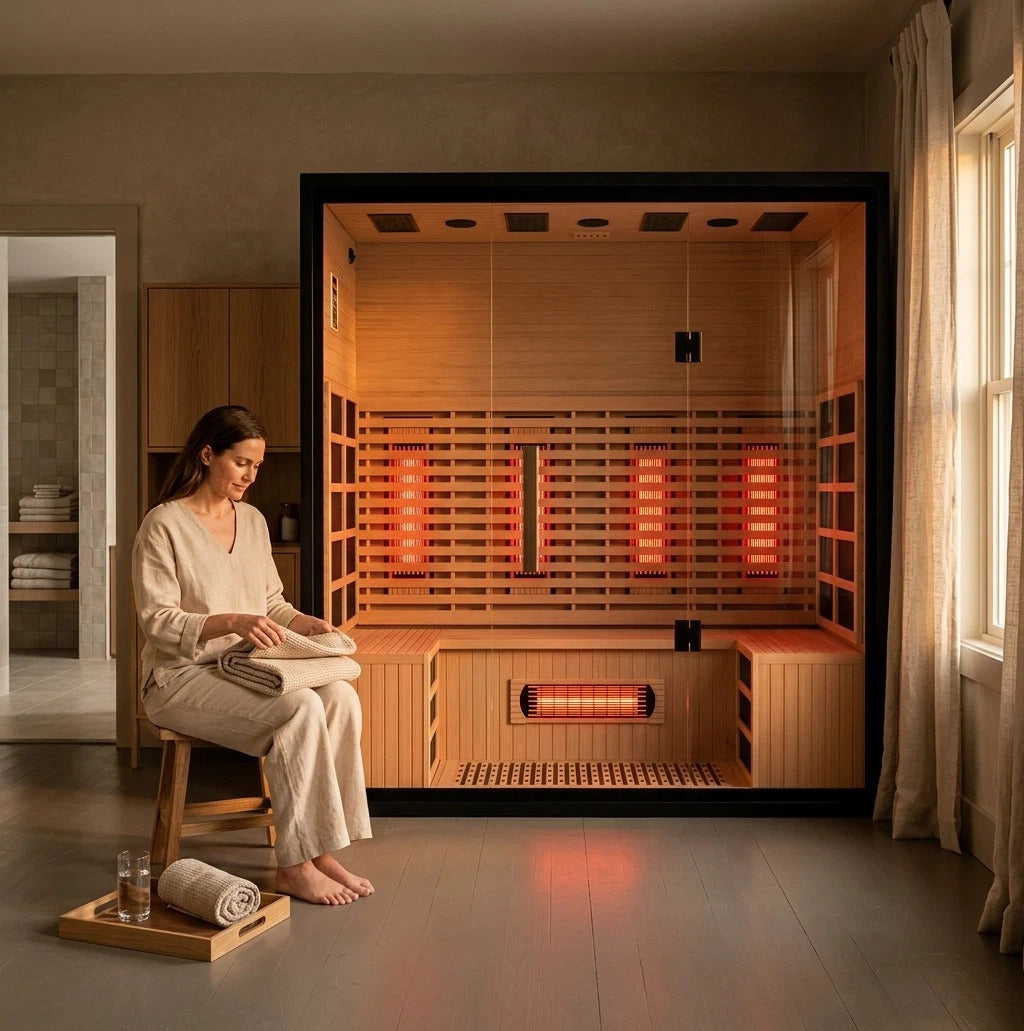 Brightenwells™ 4-Person Full-Spectrum Quartz Sauna
