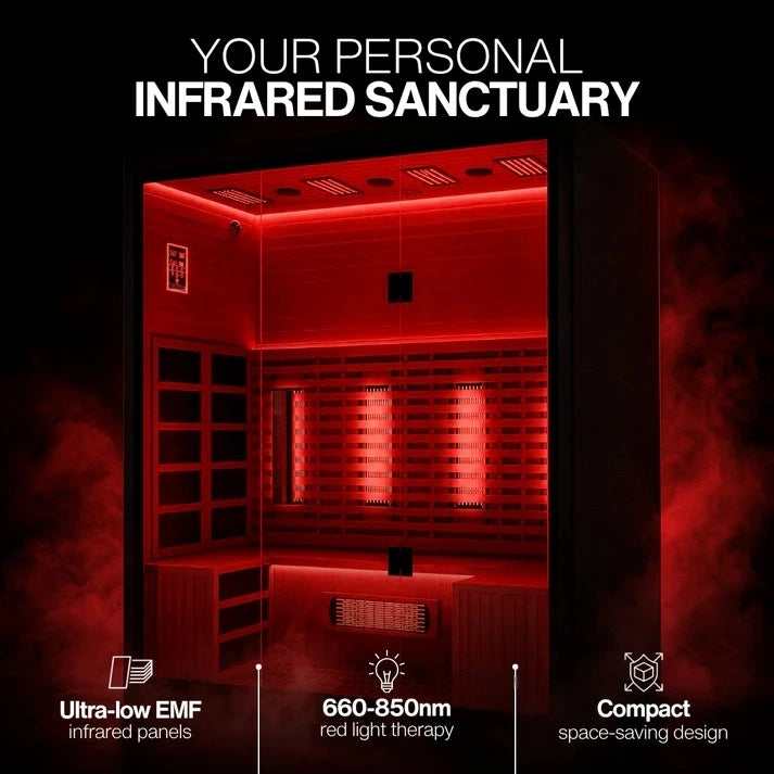 Brightenwells™ 4-Person Full-Spectrum Quartz Sauna