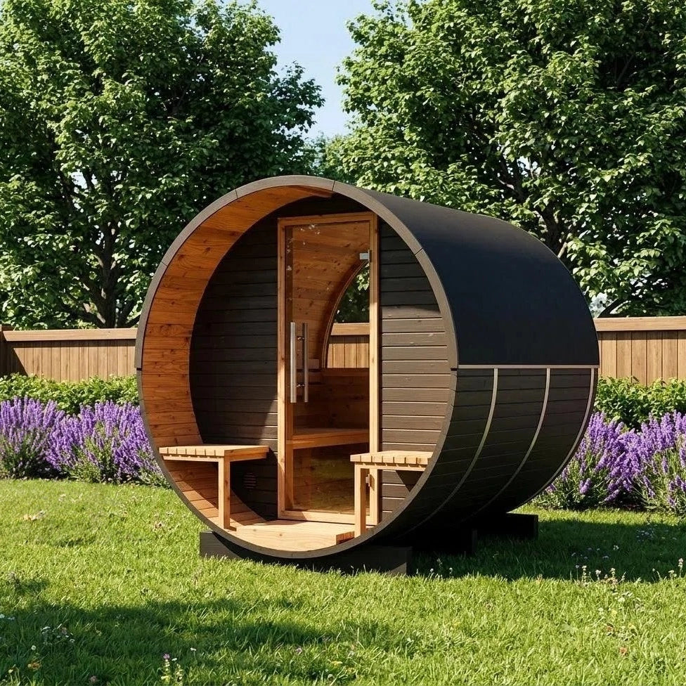 Brightenwells™ Outdoor Sauna Black