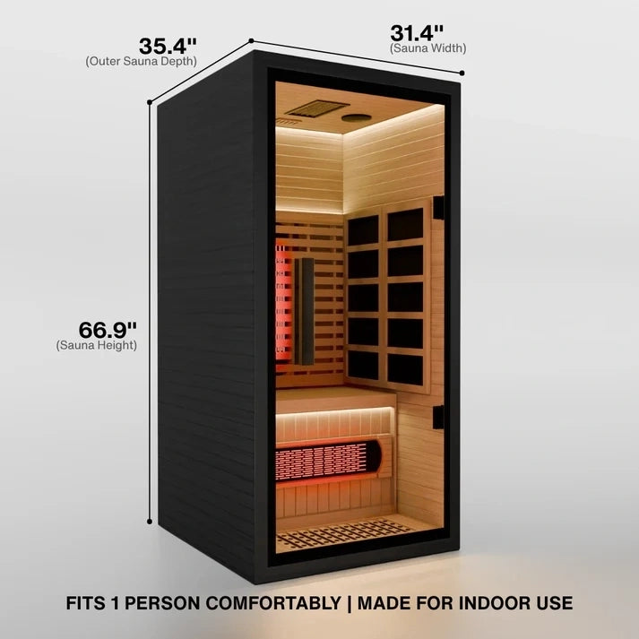 Brightenwells™ 1-Person Full-Spectrum Quartz Sauna