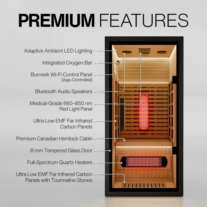 Brightenwells™ 1-Person Full-Spectrum Quartz Sauna