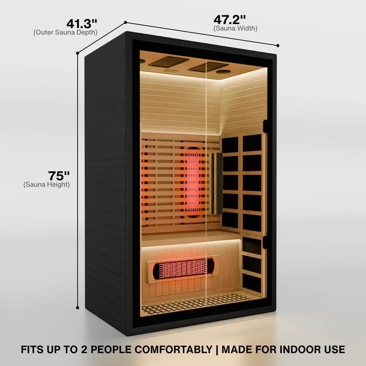 Brightenwells™ 2-Person Full-Spectrum Quartz Sauna
