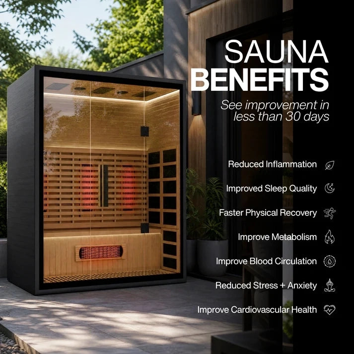 Brightenwells™ 3-Person Full-Spectrum Quartz Sauna