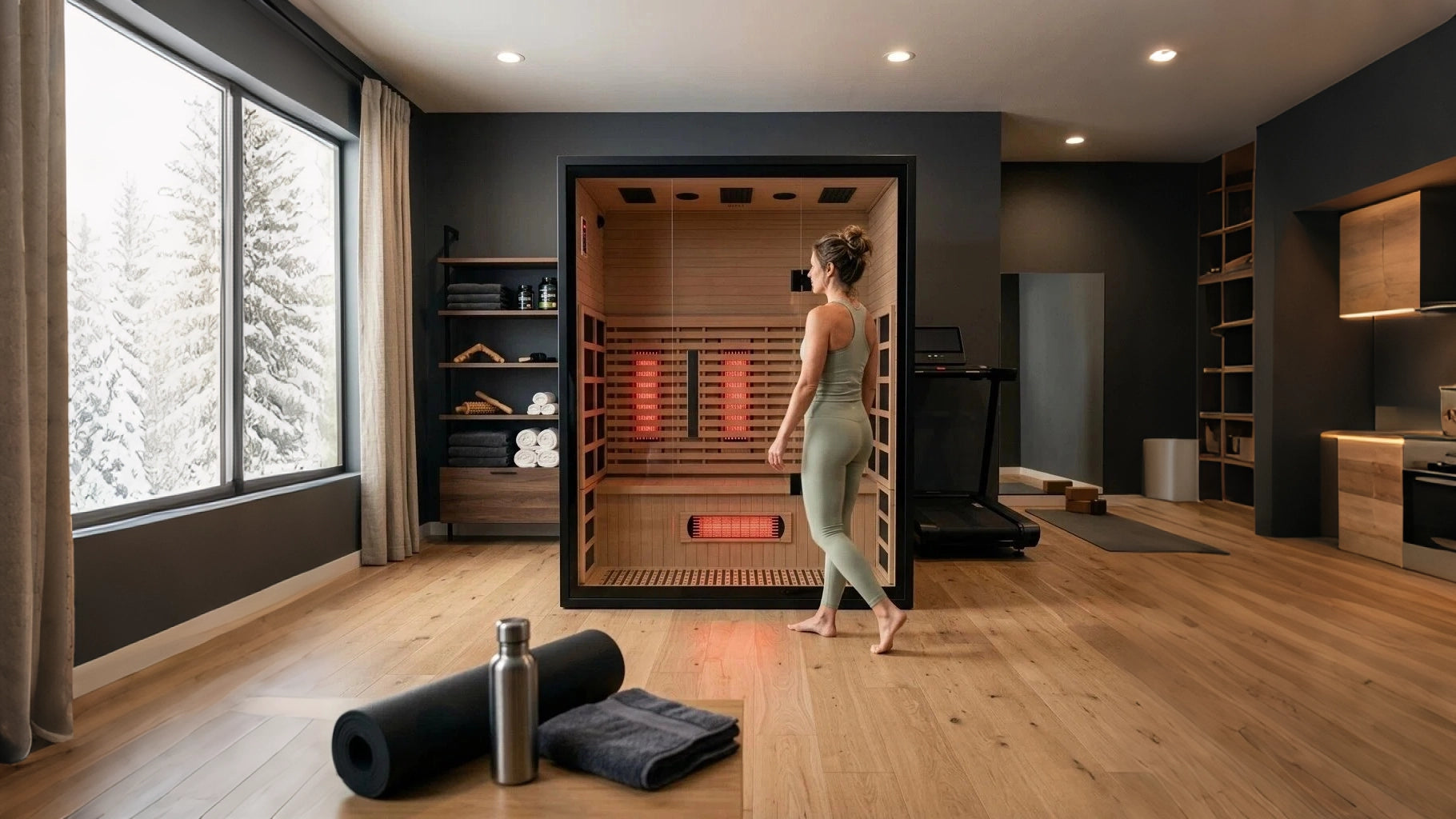 Brightenwells™ 3-Person Full-Spectrum Quartz Sauna