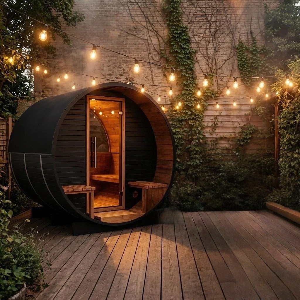 Brightenwells™ Outdoor Sauna Black