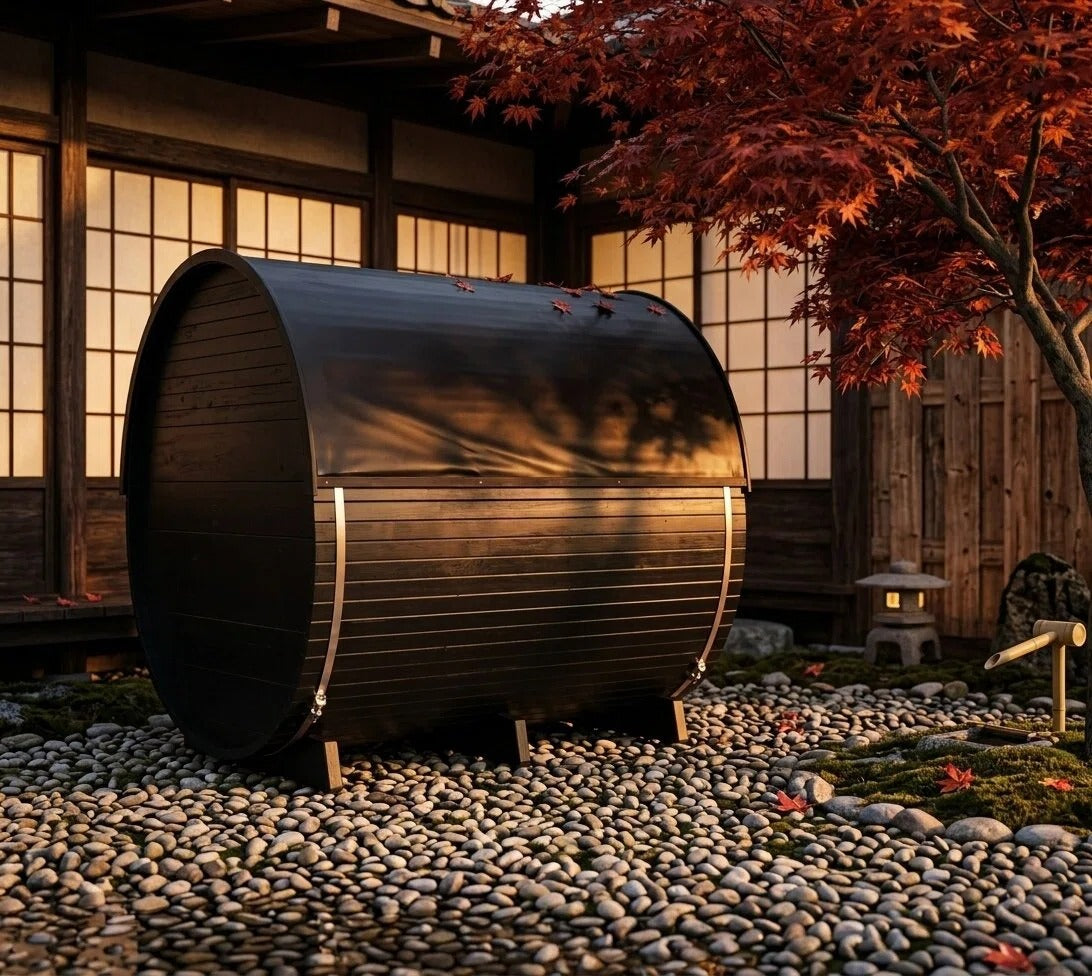 Brightenwells™ Outdoor Sauna Black