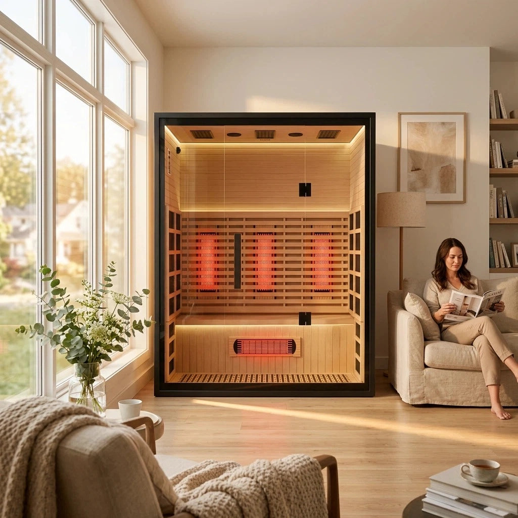 Brightenwells™ 3-Person Full-Spectrum Quartz Sauna