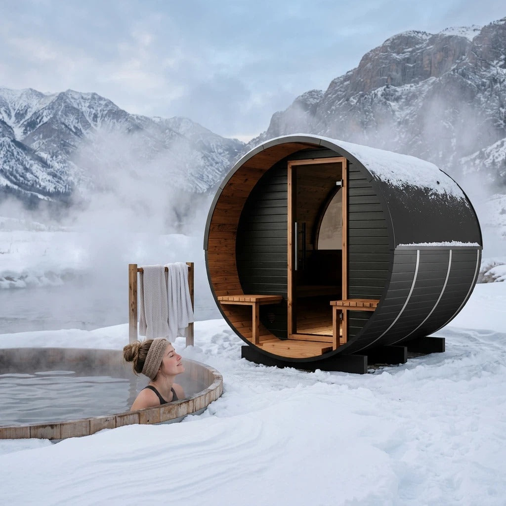 Brightenwells™ Outdoor Sauna Black