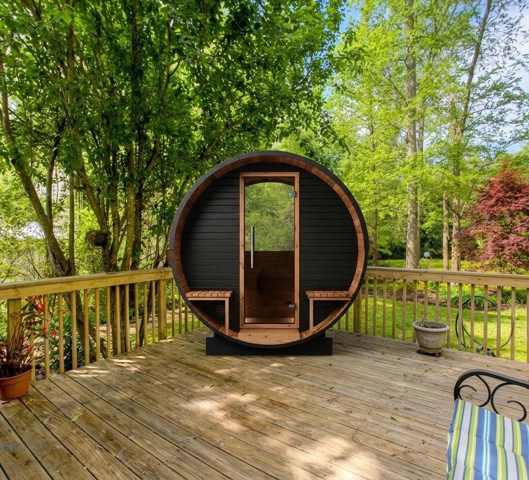 Brightenwells™ Outdoor Sauna Black