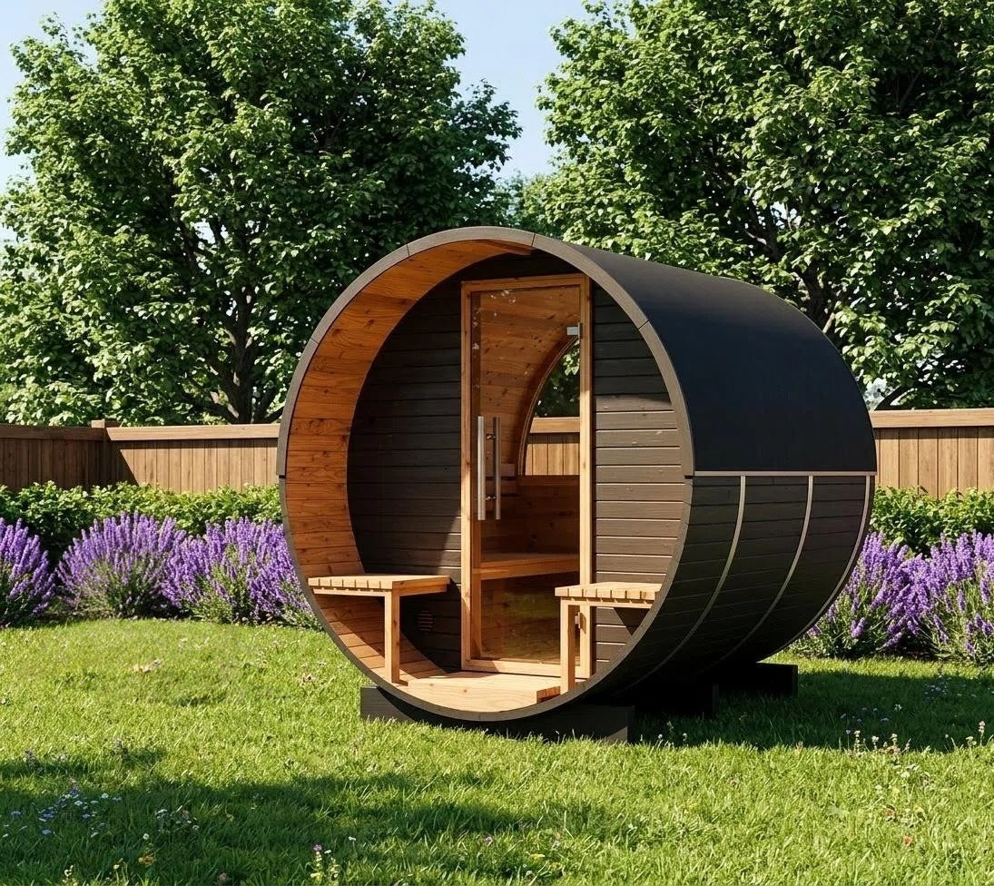 Brightenwells™ Outdoor Sauna Black