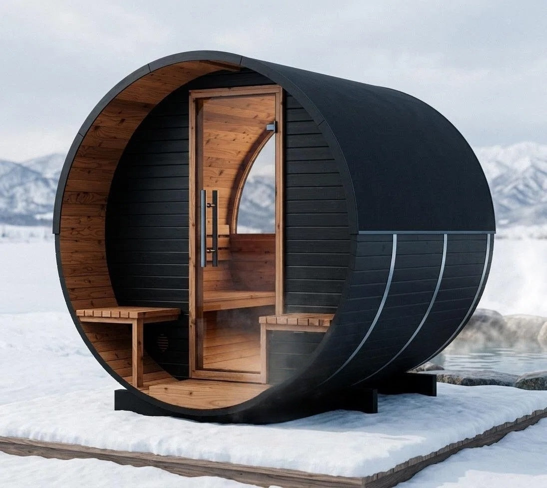Brightenwells™ Outdoor Sauna Black