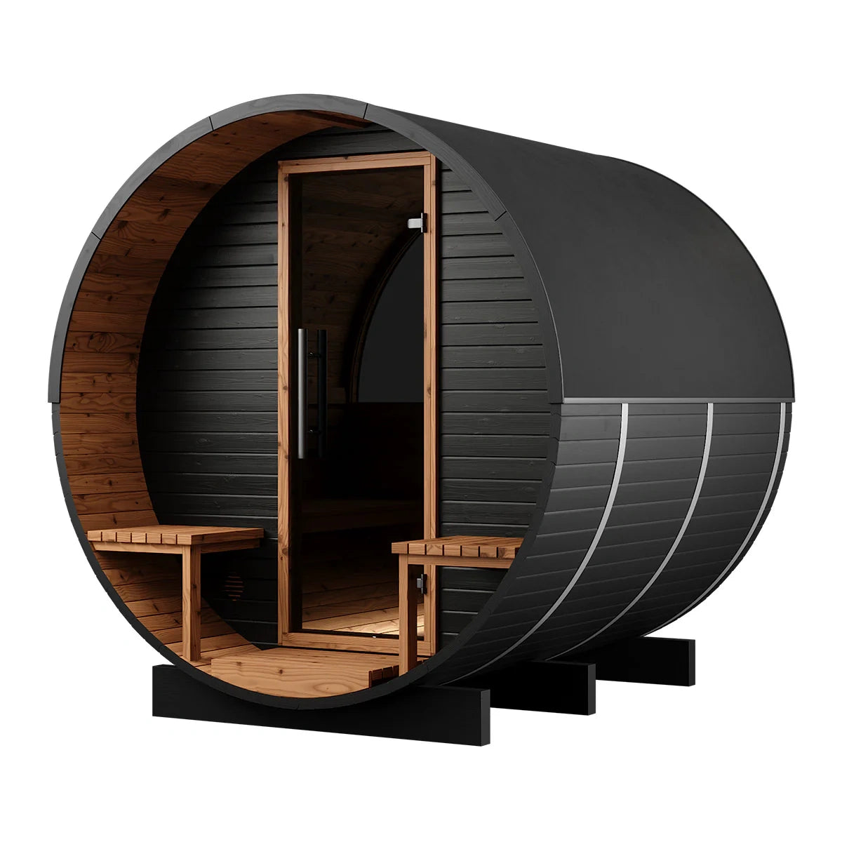 Brightenwells™ Outdoor Sauna Black