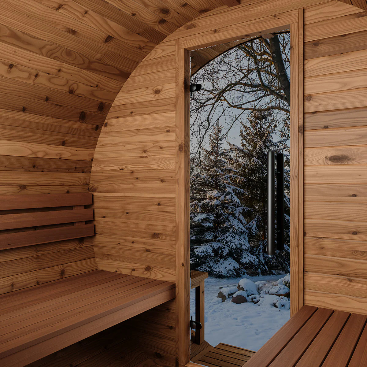 Brightenwells™ Outdoor Sauna Black
