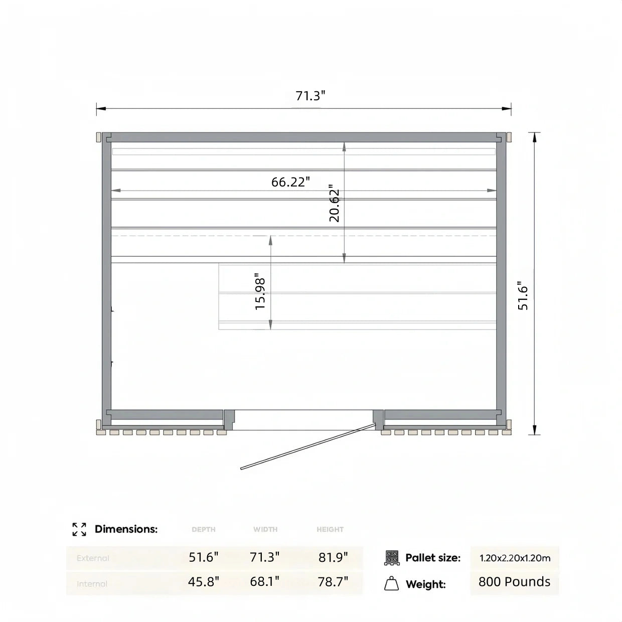 Brightenwells™ Indoor Sauna ZenLine 3